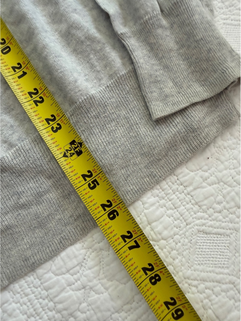 J.Crew XL Light Gray 100% Cotton V-Neck Sweater - Picture 4 of 5